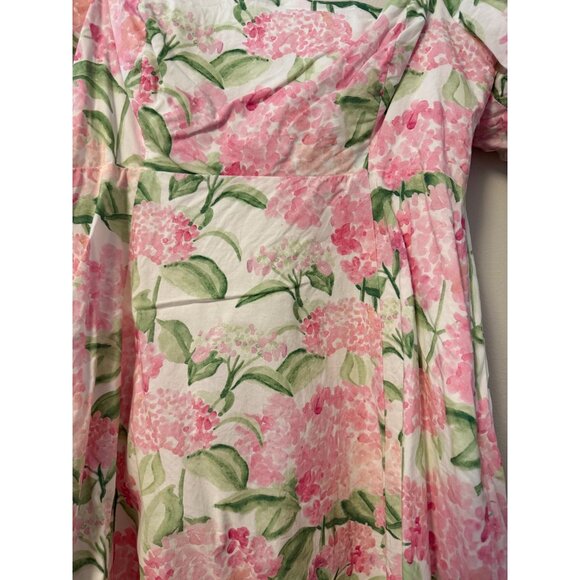 Hill House Smocked Hydrangea Mini Dress With Puff Sleeves Small - Picture 3 of 10
